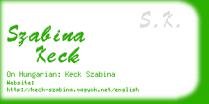 szabina keck business card